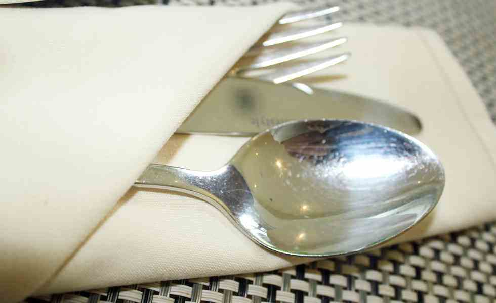 Cutlery Set in napkin, party hire cutlery