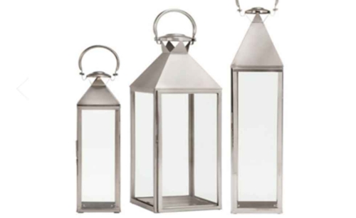 three nickel wedding lantern styles for hire, wedding decor for hire