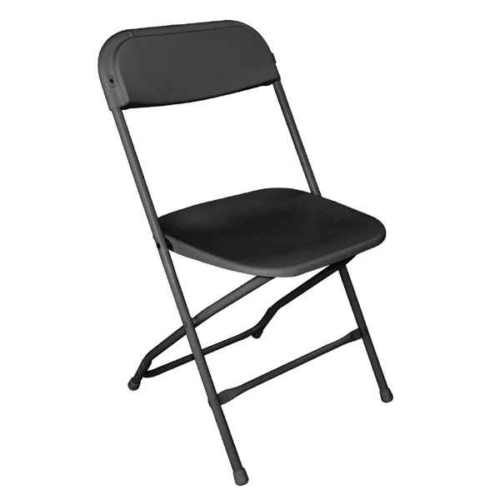 black folding chair rental